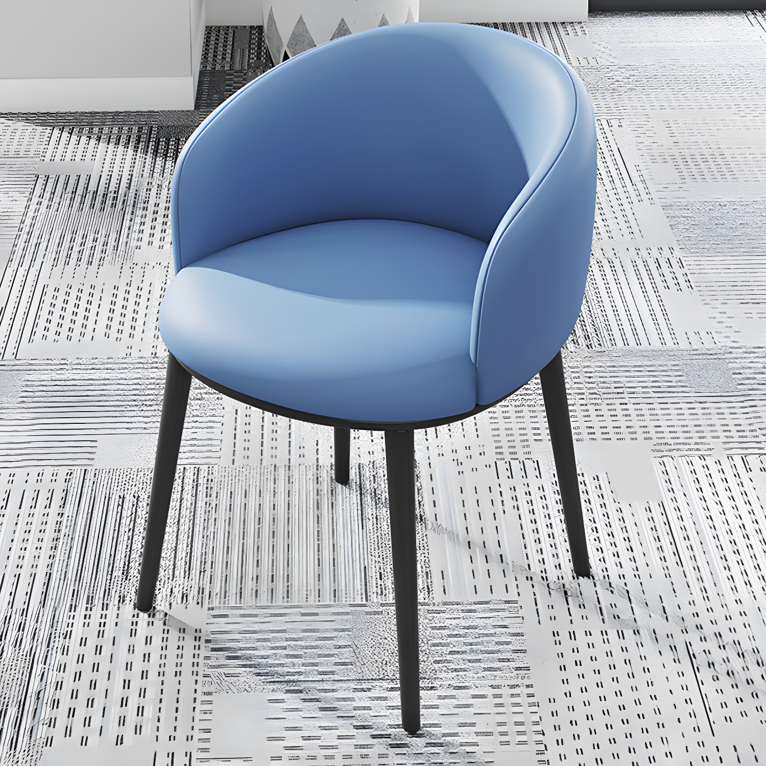 Modern Upholstered Home Arm Chair Solid Back Matte Finish Dining Chair - image 10