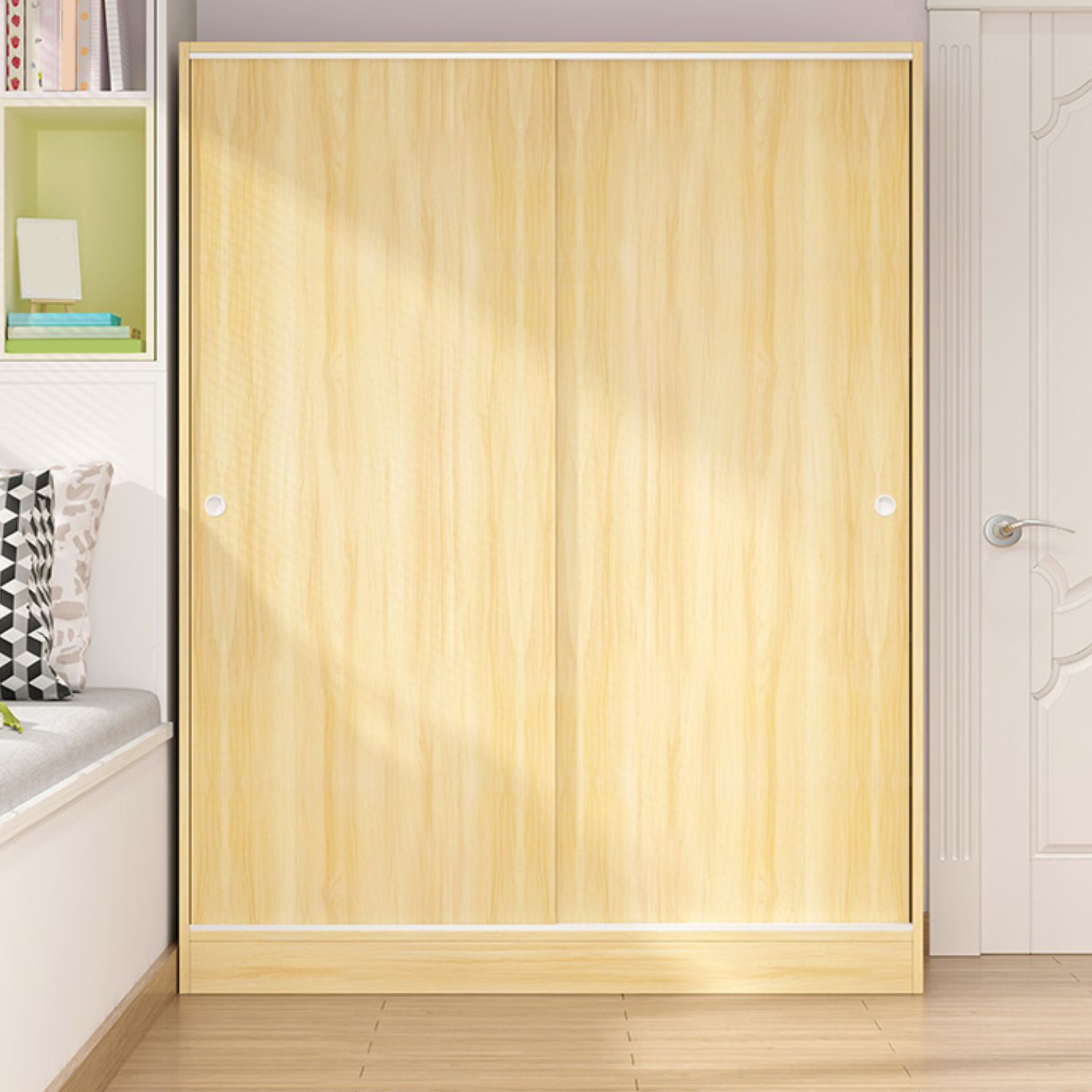 Contemporary Wardrobe Cabinet Sliding Storage Cabinet for Home - image 14