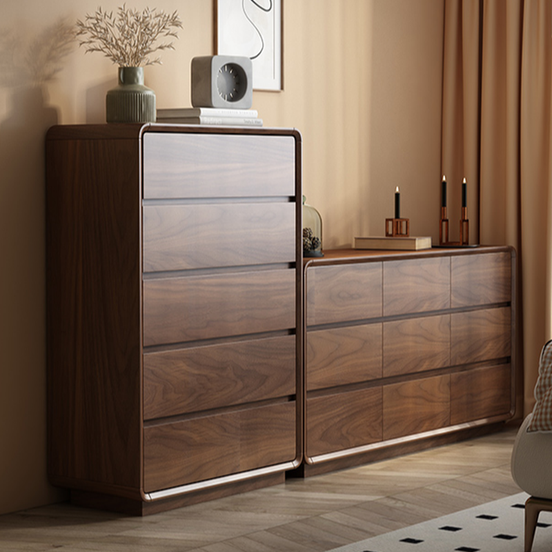 Cocoa Casual Rubberwood Double Dresser/Lingerie Chest with 9 Drawers/6 Drawers/8 Drawers Horizontal/Vertical
