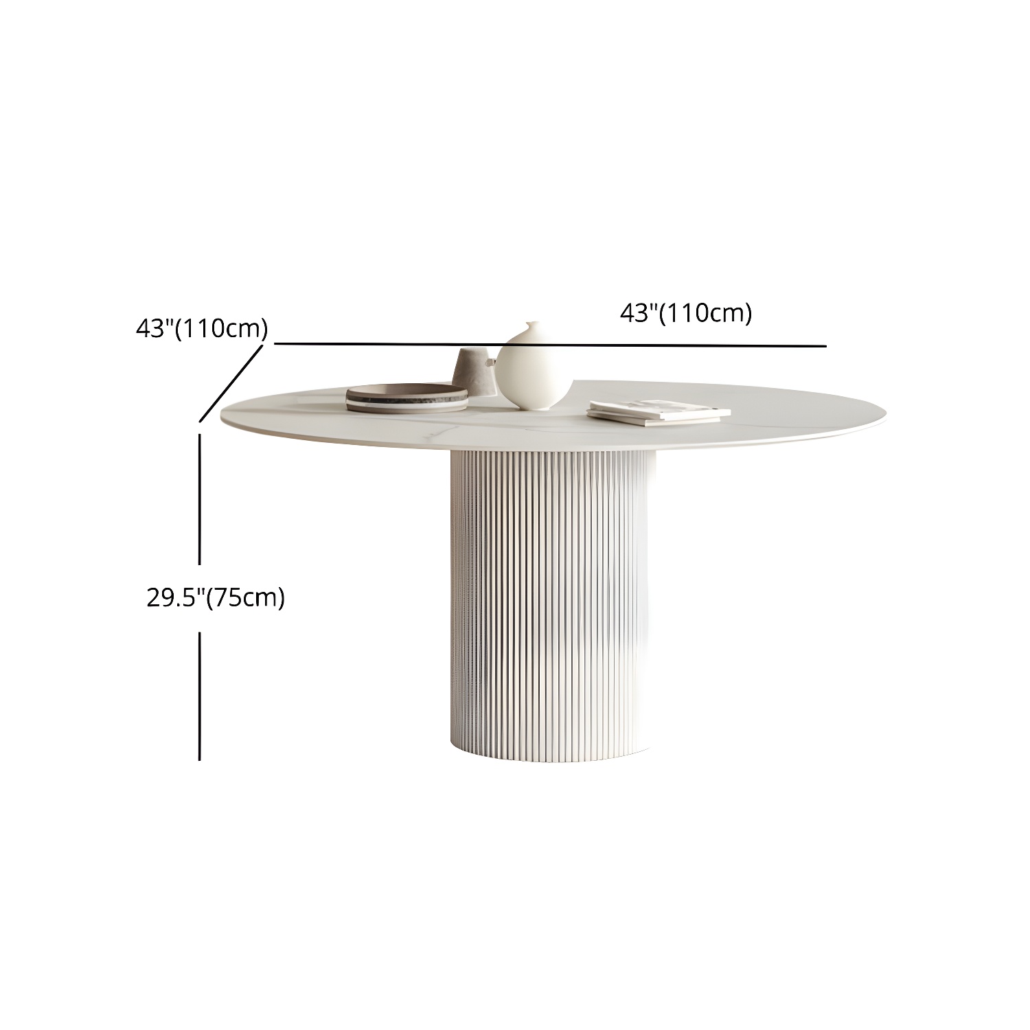 Modern 1/4/5/7 Pieces Dining Set Round Stone Dining Table for Dining Room - image 10