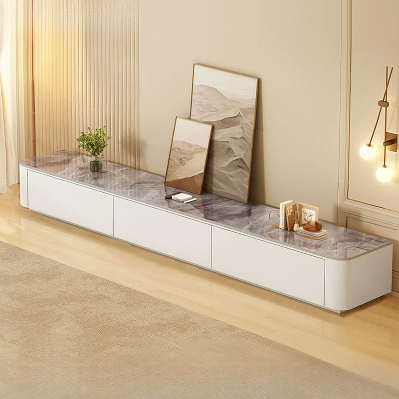Modern Simple Style Glass TV Stand with 4-Drawer/3 Drawers