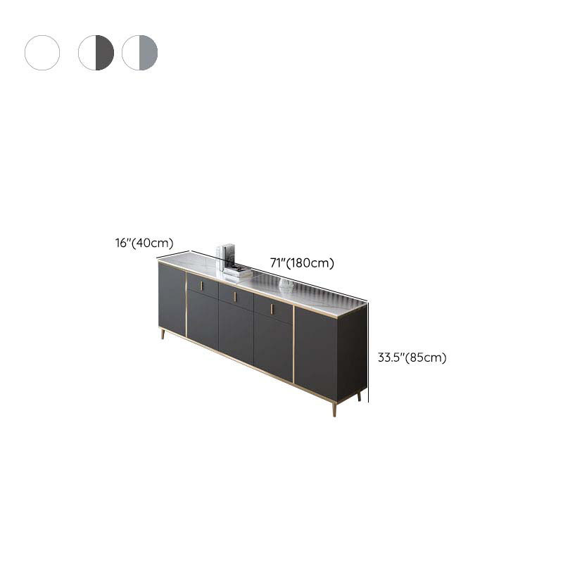 Modern Stone Buffet Sideboard with Doors and Drawers for Living Room - image 13