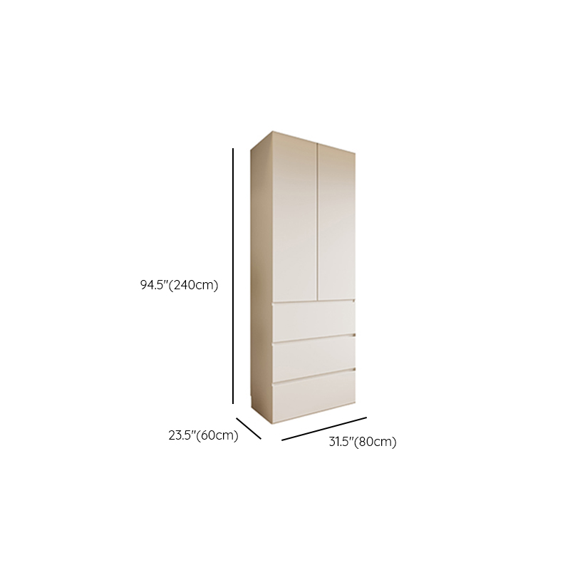 White Modish Wooden Independent Wardrobe Armoire with Soft Close Drawer, Soft Close Door, and Interior Shelves - image 18