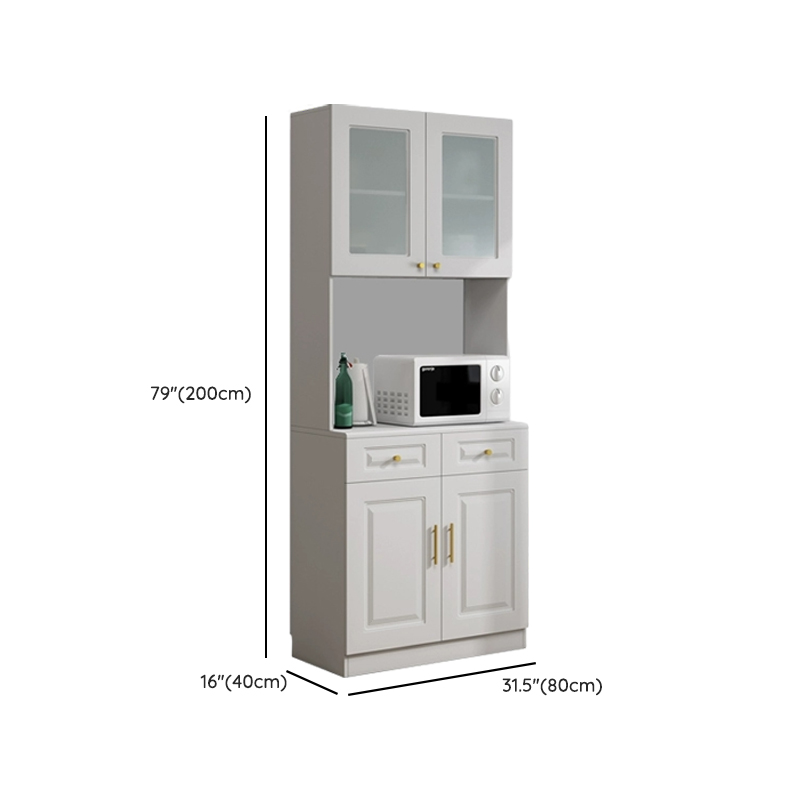 White Modern Wood Sideboard with Drawer and Cabinet with Adjustable Shelves - image 18