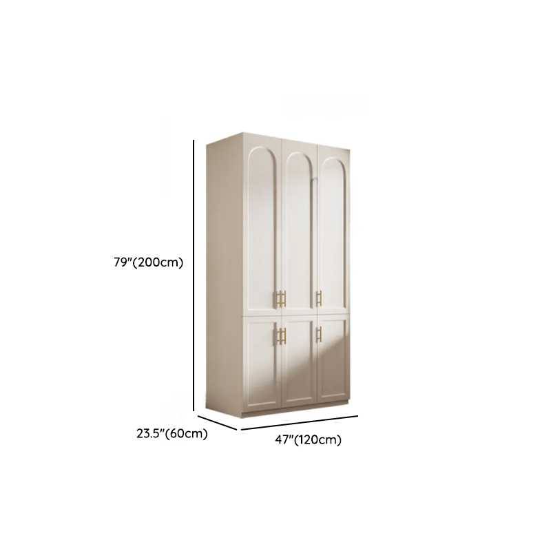 Chalk Modish Laminate Wardrobe Closet with Soft Close Drawer, Soft Close Door, Interior Shelves, and Clothing Rod - image 8