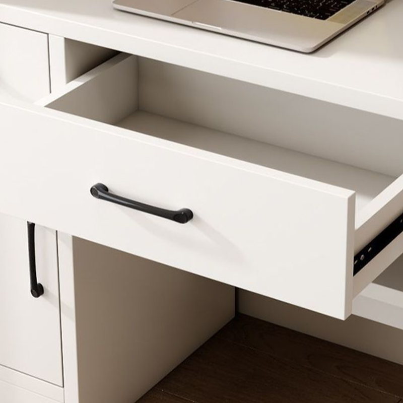 White Contemporary Laminate Almirah with Soft Close Drawer, Soft Close Door, Interior Shelves, and Clothing Rod - image 4