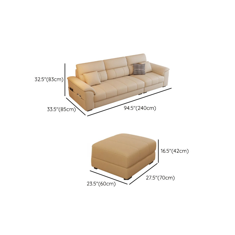 Straight/L-Shape Reversible/Horizontal Sofa/Sofa Recliner with Concealed Support & Natural Wood Frame - image 12