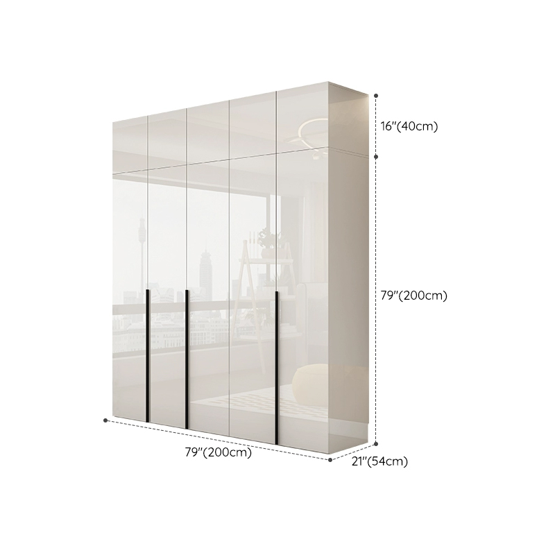 Solid Wood White Wardrobe Armoire with Drawers, Clothing Rod, and Shelves - image 25