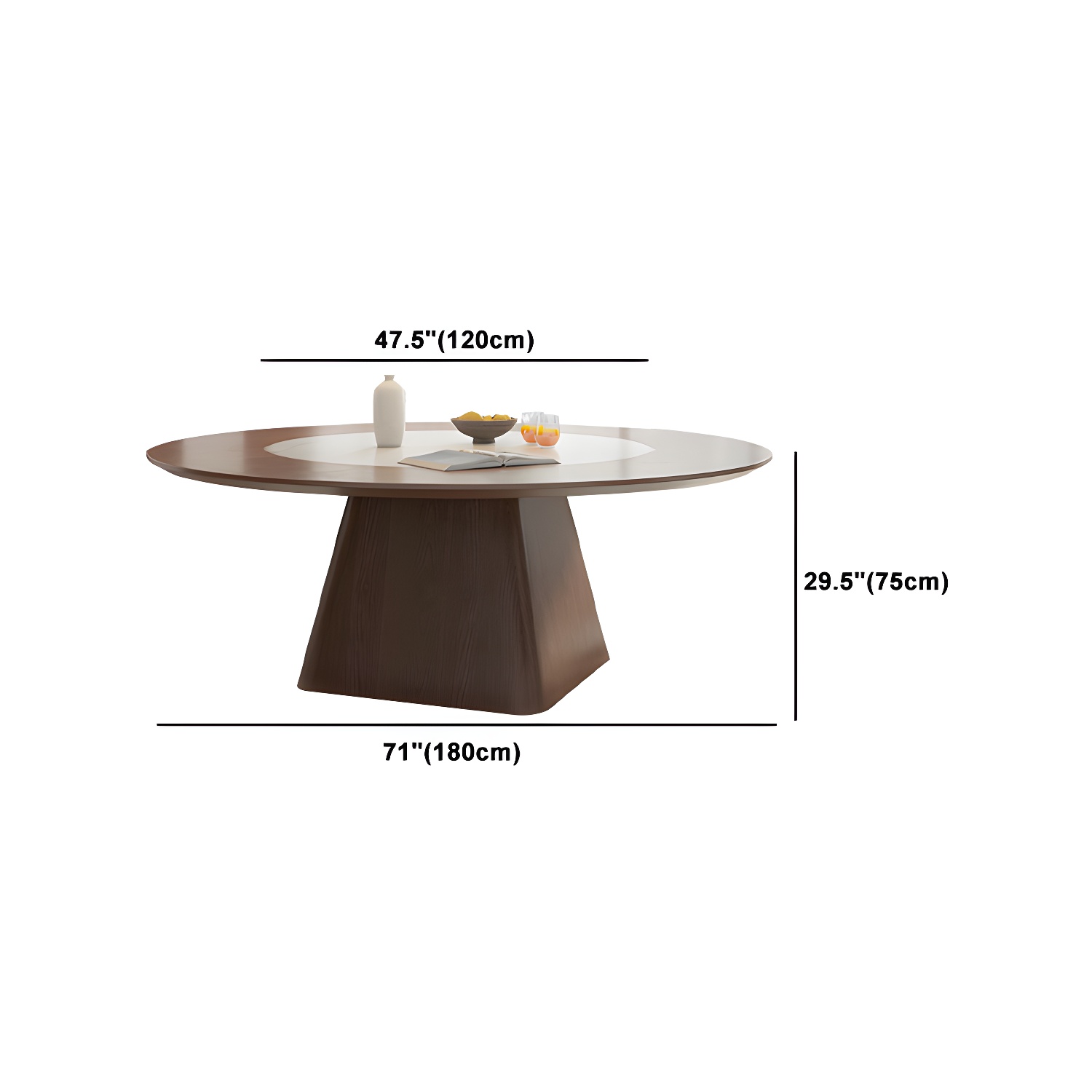 Contemporary Sintered Stone Table Round Table Set 1/6/8/9/12 Pieces Dining Set - image 17