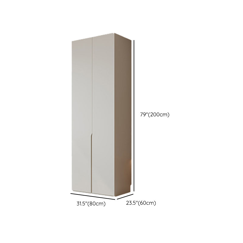 White Modish Laminate Wardrobe Armoire with 3-Drawer, Soft Close Door, Interior Shelves, and Hanging Rod - image 12