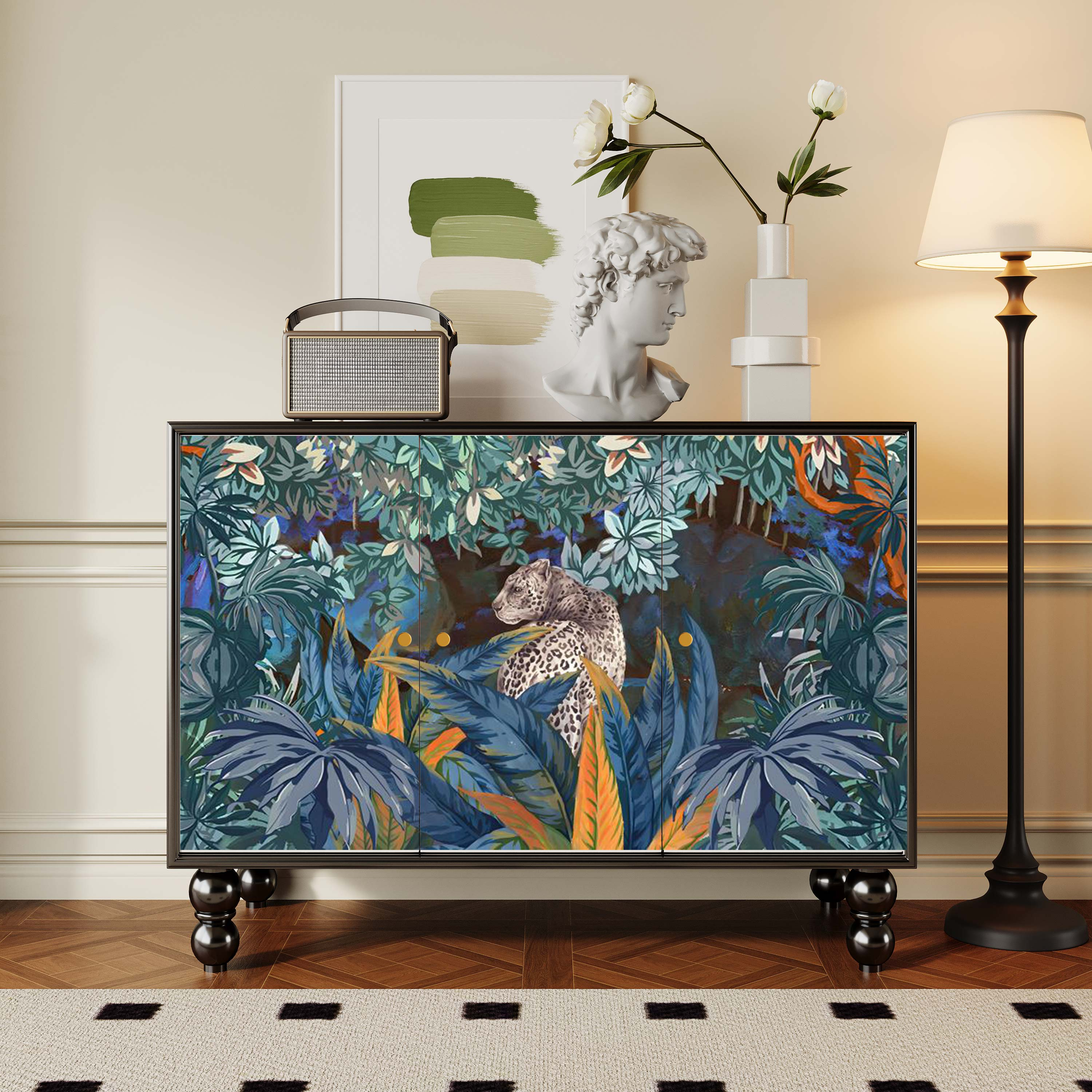 Parlor Detached Sideboard with Six Internal Shelves and Benchtop - image 9
