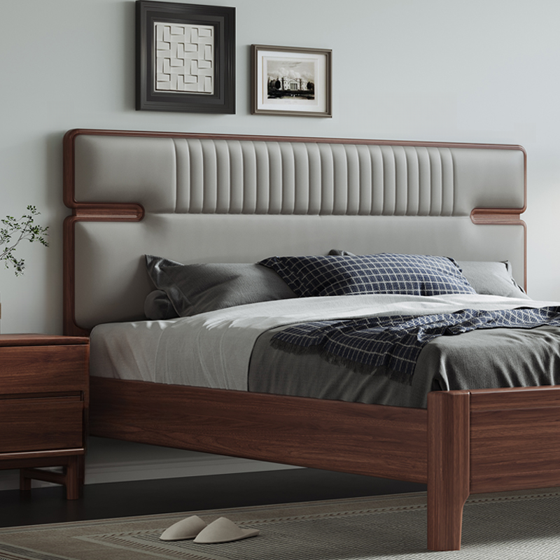Standard（36-55“） Free-standing Standard Rectangle Wood Panel with Sponge Cushion for Full(54"W x 75"L) Bed, No Distressing - image 4