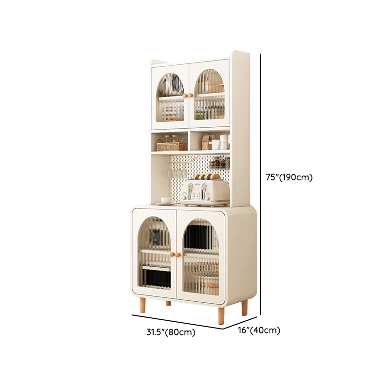 Scandinavian Wood Sideboard Cabinet with Adjustable Shelves and Glass Doors - 40cm Width - image 14