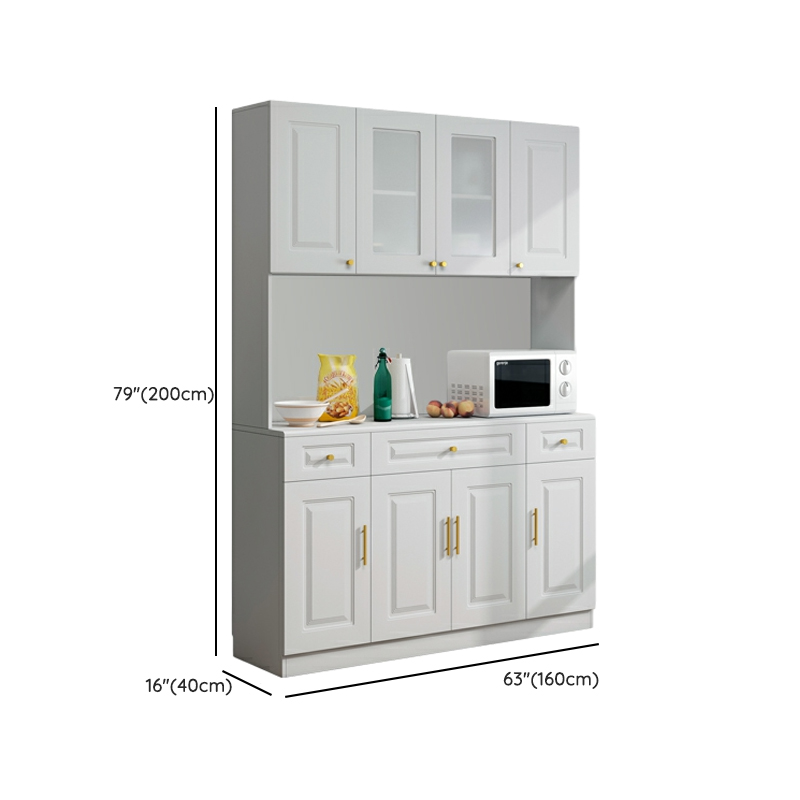 White Modern Wood Sideboard with Drawer and Cabinet with Adjustable Shelves - image 16