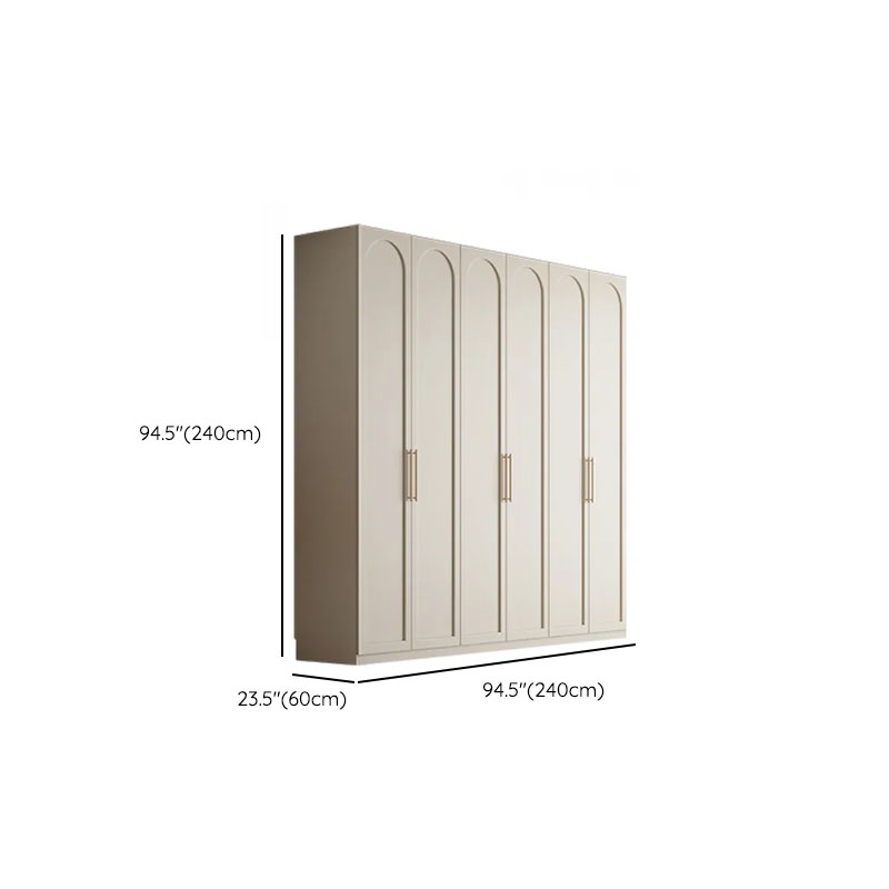 White Casual Manufactured Wood Independent Armoire Cabinet with Compartments, Soft Close Door, and Interior Shelves - image 22