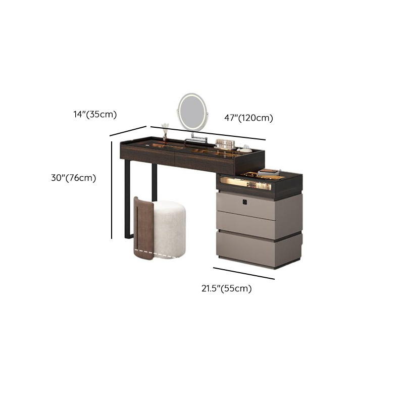 Multi-Purpose Vanity Set with Lighting, Scalable Telescopic Feature, Push-Pull, 2-in-1 Functionality, Adjustable Touch and Brightness - image 9