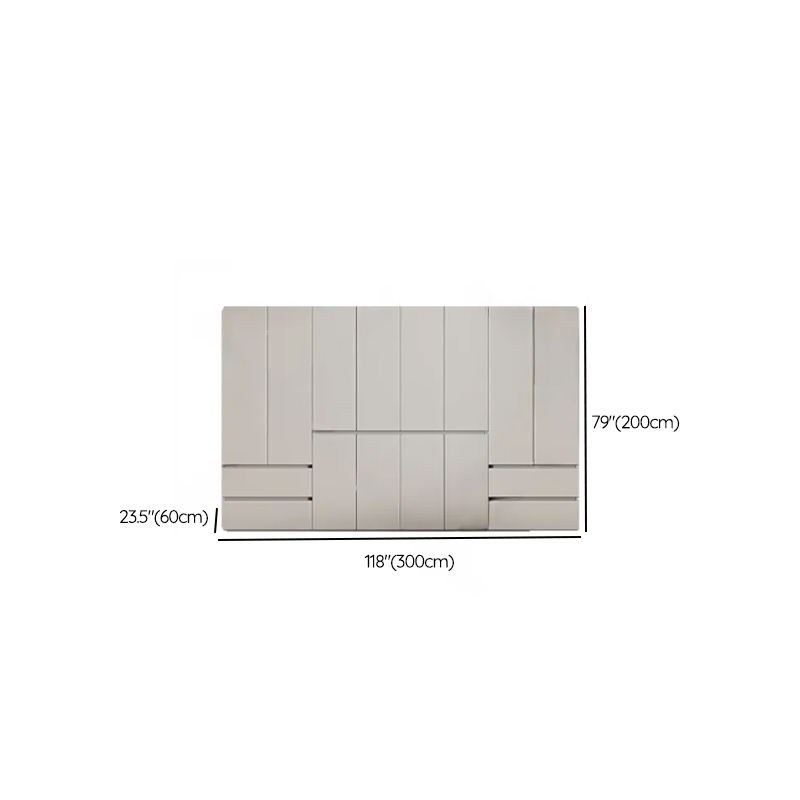 Cream Trendy Reclaimed Wood Wardrobe Armoire with Soft Close Drawer, Soft Close Door, Interior Shelves, and Clothing Rod - image 68