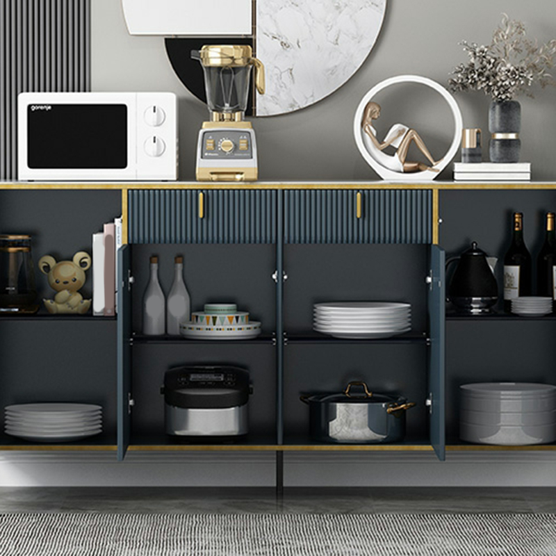 Free Standing Stone Wet-resistant Utility Storage Cabinet with 12 Interior Shelves & 3 Cabinets Living Room - image 14