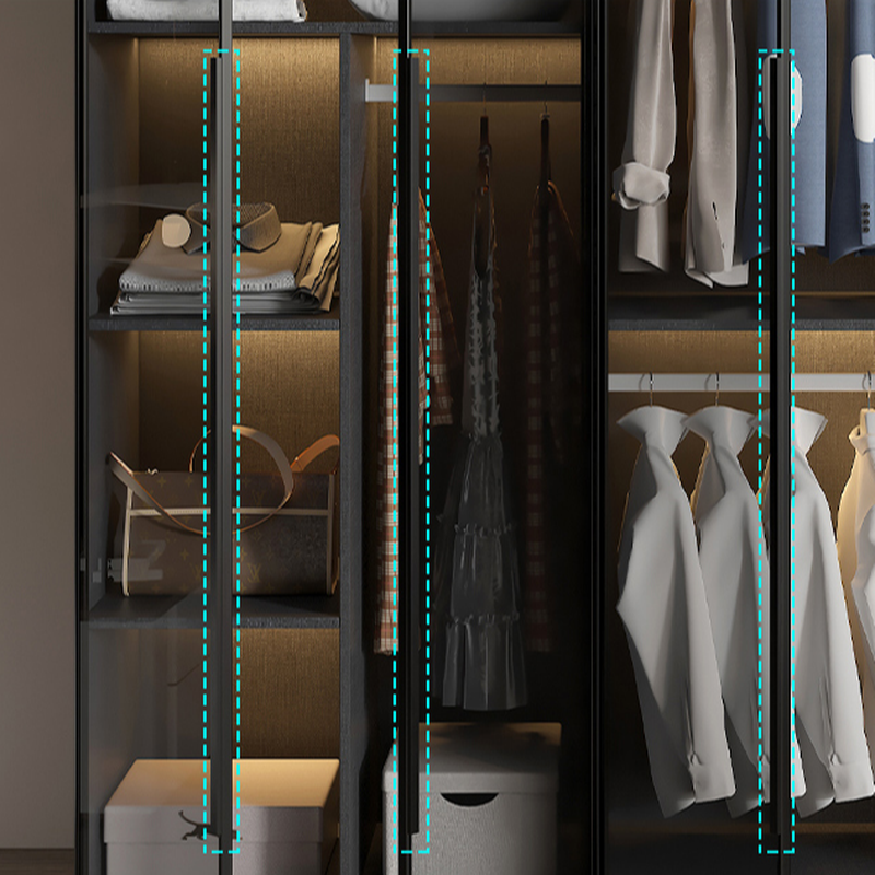 Ink Casual Lumber Wardrobe with Soft Close Door, Interior Shelves, and Hanging Rod - image 10