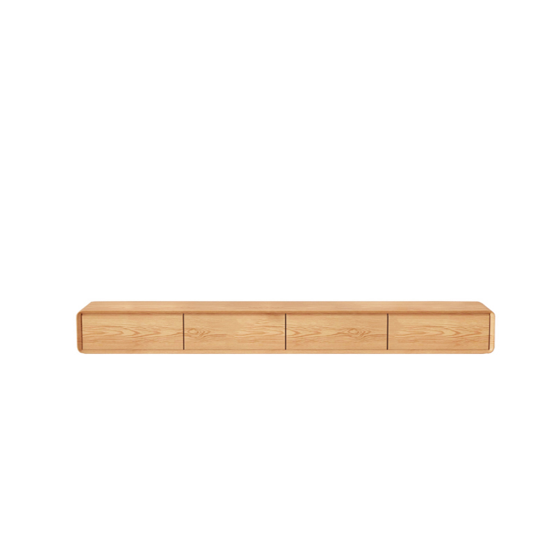 Floating Mount Rectangle TV Stand with Door Living Room Black/White/Natural/Walnut - image 3