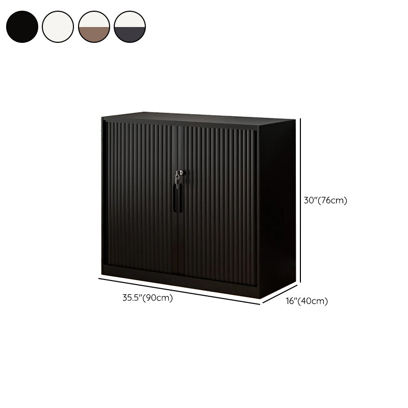 Steel Detached Rainproof Lockable Accent Cabinet with Sliding Door - image 15