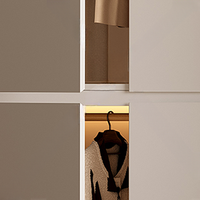 Chalk Modern Natural Wood Standalone Almirah with Soft Close Drawer, Interior Shelves, and Hanging Rod - image 3