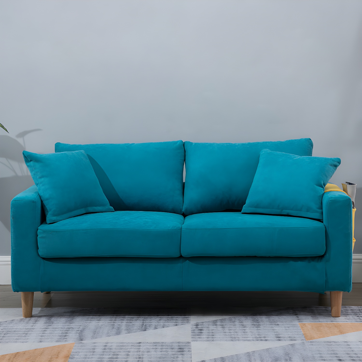 Beige Modern Farmhouse Cushions Standard Sofa 21.65"High Square Arm Sofa - image 15
