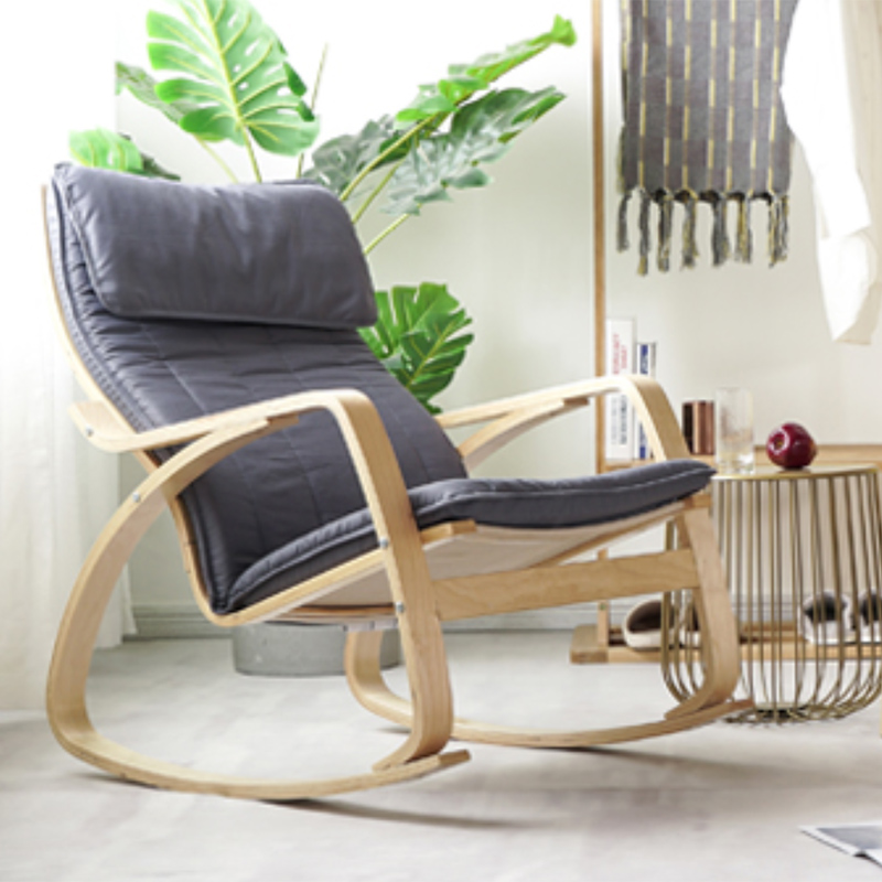 Modern Upholstered Rocking Chair Set with Track Arms and Matching Ottoman - image 19