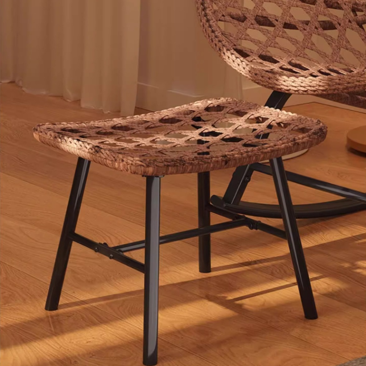 2 Piece Set/1 Piece Set Cushioned Rocking Chair with Ottoman in Resin with Rear in a Modern Simple Style - image 17