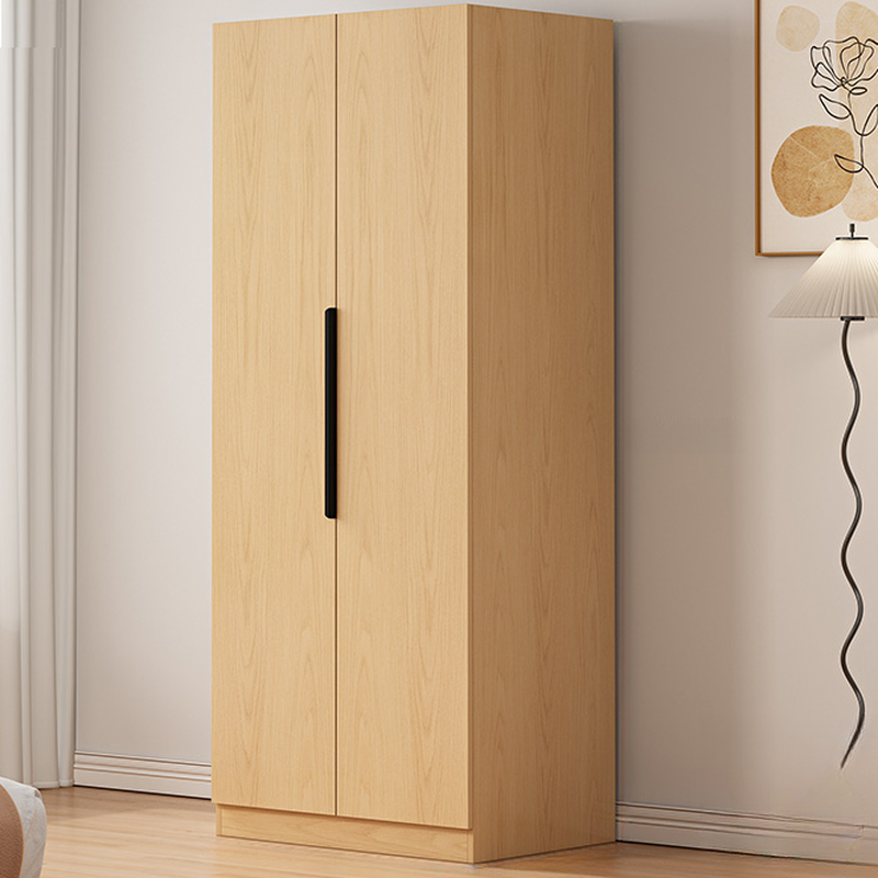 Modish Manufactured Wood Independent Armoire Cabinet with Soft Close Door, Interior Shelves, and Clothing Rod