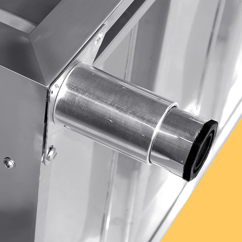 Silver Scullery Sink Cabinet with Reflecting Stainless Alloy Countertop, Self-supporting and Culinary Equipment Storage - image 7