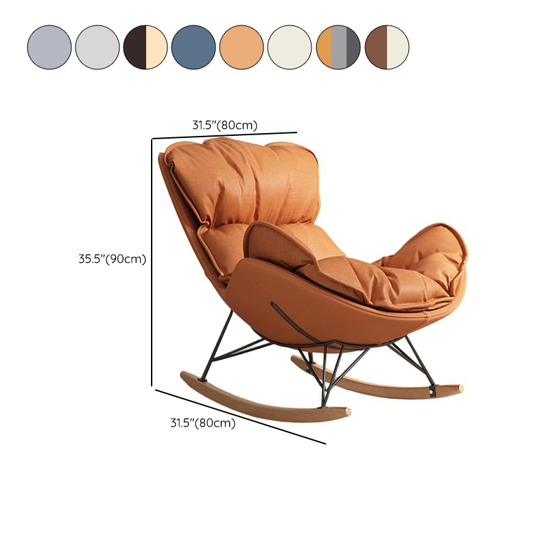 Modish Alloy Rocking Accent Chair, Upholstered - image 13