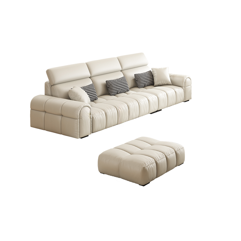 L-Shape/Straight Reversible/Horizontal Concealed Support Sofa Recliner/Sofa with Round Arm & Pine Frame - image 4