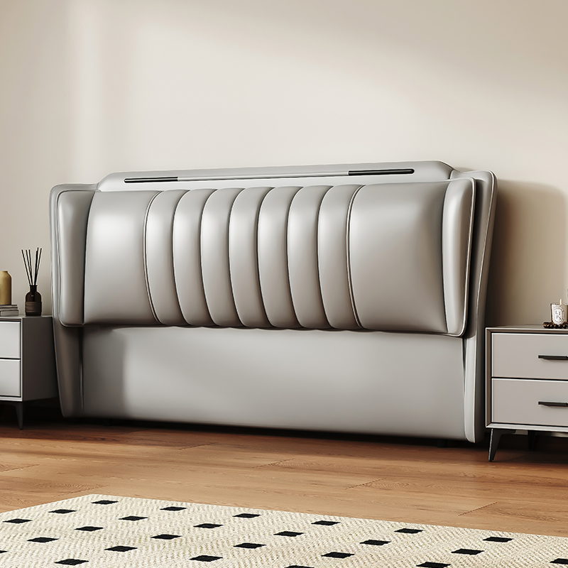 Modish Style Panel Headboard in Timber with No Distressing, Rectangle Shape for King/Queen/Full Bed, Featuring Sponge Upholstery and Standard Height - image 5