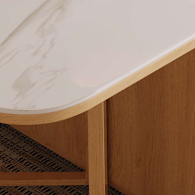 Scandinavian Folding Dining Set in Light Wood with Upholstered Chairs and Extendable Table - image 6