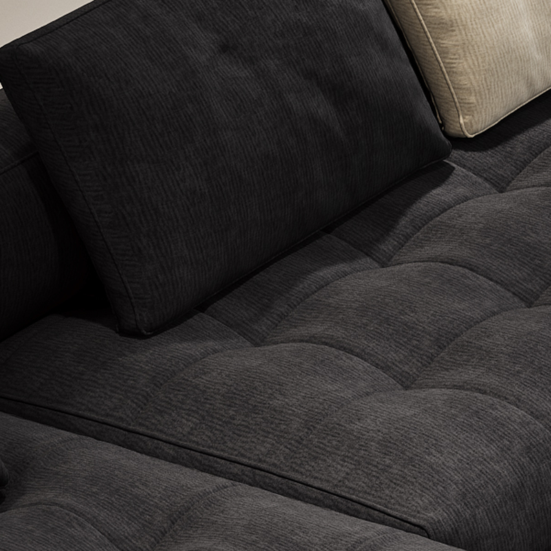L-Shape Corner Sectional in Dark with Button-tufted Upholstery - image 4