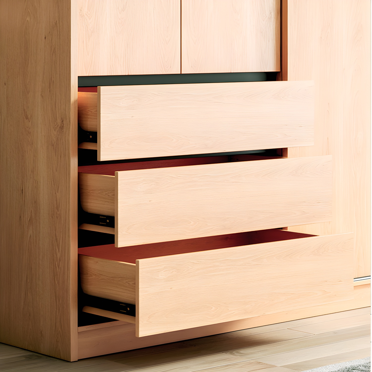 Engineered Wood Wardrobe Armoire with Drawer Modern Wardrobe Closet - image 3