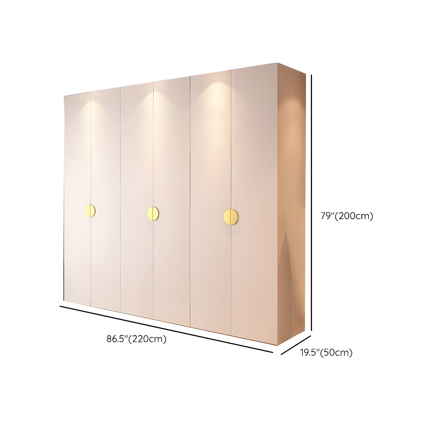 Chic White Wood Wardrobe Armoire with Clothing Rod & Shelves - image 17