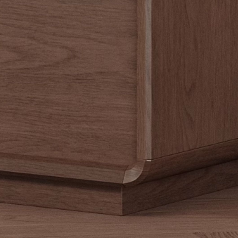 Mid-Century Modern Natural Wood TV Stand with Shelf, 2-Drawer, Hutch, and Cable Management - image 6