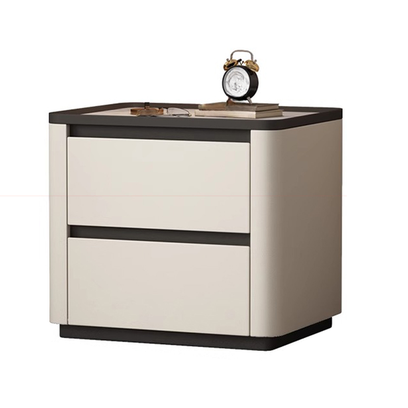 Stylish Bedside Cabinet Nightstand with 2 Drawers and Sintered Stone Countertop - image 13