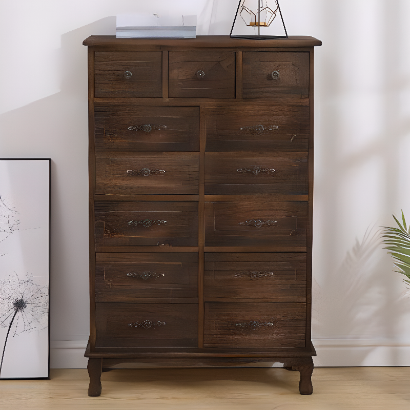 French Wood Vertical Console Dresser with 9 Drawers/7 Drawers/10 Drawers - image 20