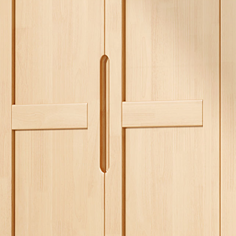 Minimalist Wooden Independent Wardrobe Closet with Compartments, Interior Shelves, Clothing Rod, and Gate - image 7