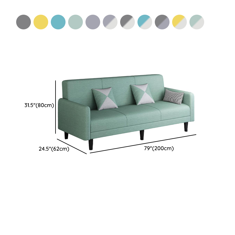 Trendy Solid Color Stain Resistant Standard Sofa in Grey/Cerulean/Beige with Arm, 4-seater/Seats 3 and 2 Pillows - image 36