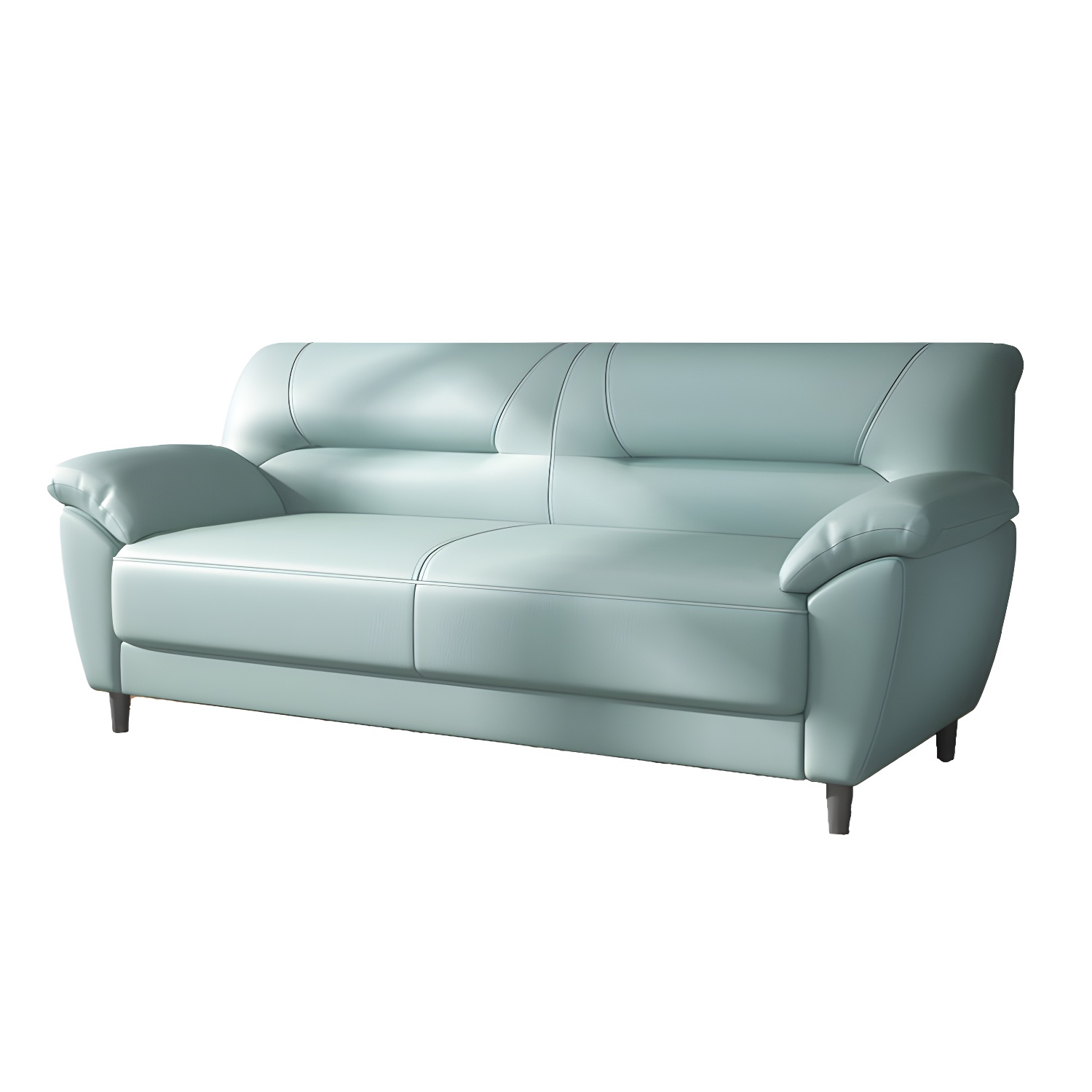 Leather Modern 2/3-seat Pillow Top Arm Sofa 70.87"/55.12" W Sewn Pillow Back Sofa - image 13