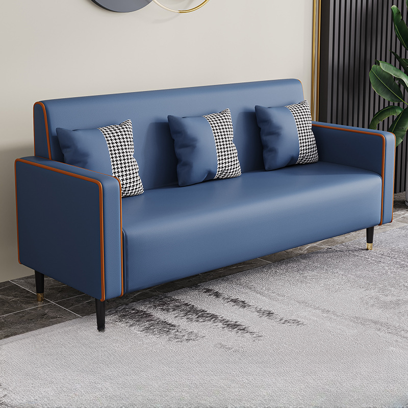 Casual Solid Color Water Resistant Sofa Couch in Grey/Cream/Citrus Color for 3 Person with Square Arm and 3 Pillows - image 19