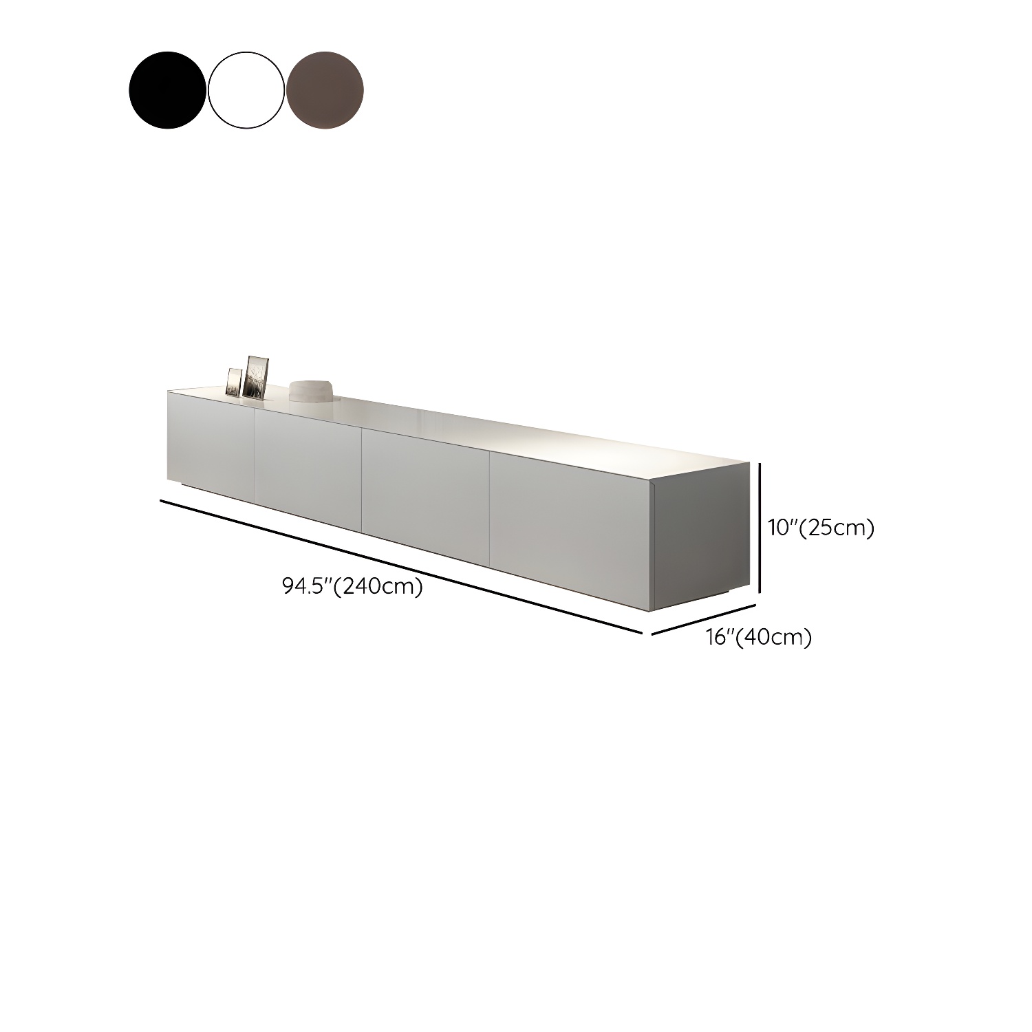 Modern TV Stand with Drawers and Soft Close Glides - Low Height, Wood Material - image 13