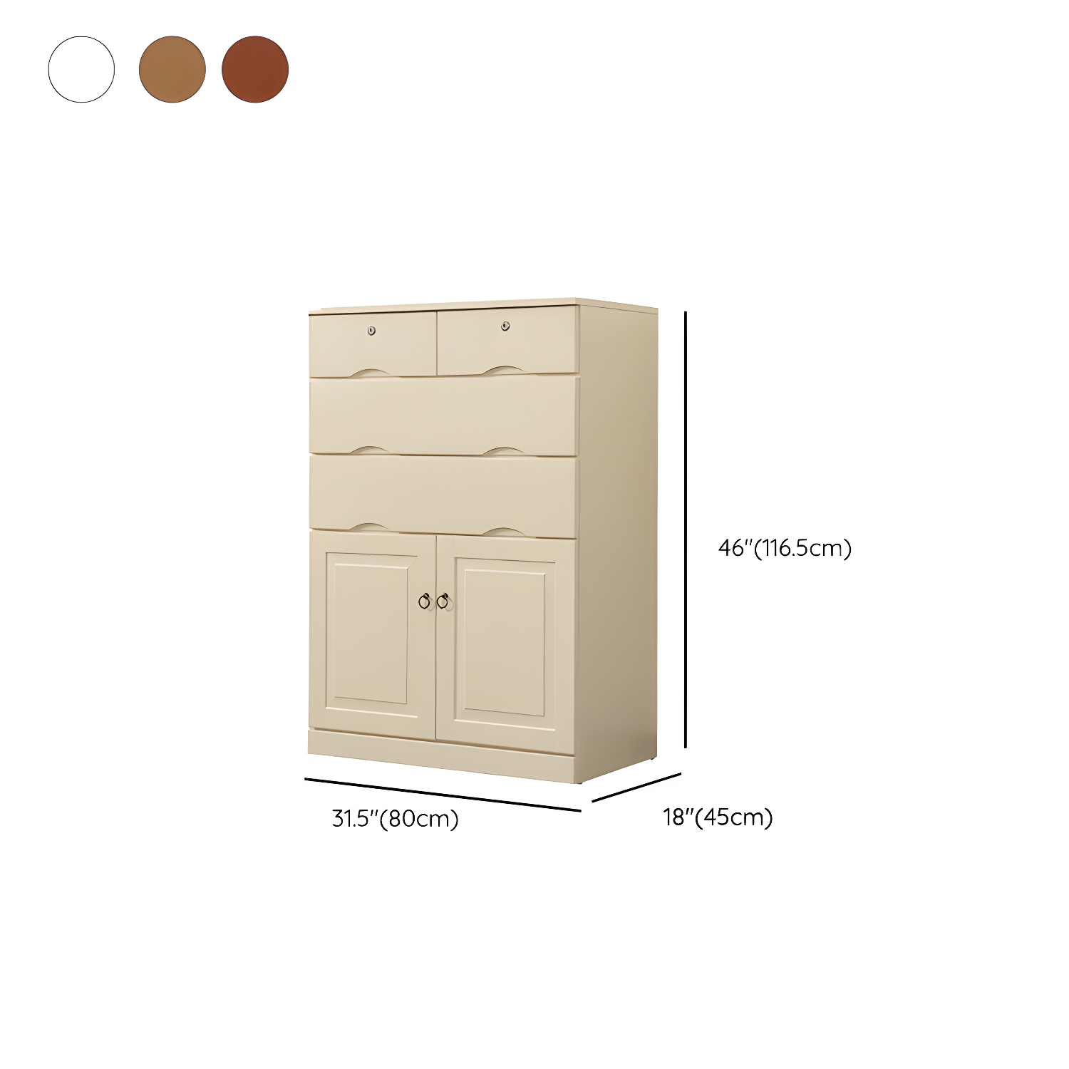 Modern Solid Wood Combo Dresser with Shelves, Drawers, and Cabinet Storage - image 15