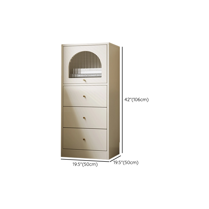 Chalk Contemporary Raw Wood Combo Dresser for Sleeping Quarters with 4 Drawers/3 Drawers Hutch Vertical - image 14