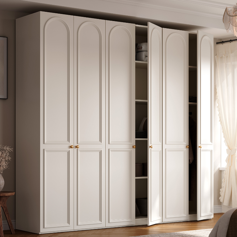 White Casual Wood Independent Armoire Cabinet with Soft Close Drawer, Soft Close Door, and Interior Shelves