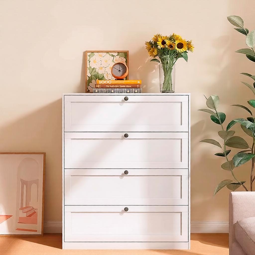 Simple Steel Bachelor Chest/Lingerie Chest with Drawers in White/Black - image 5